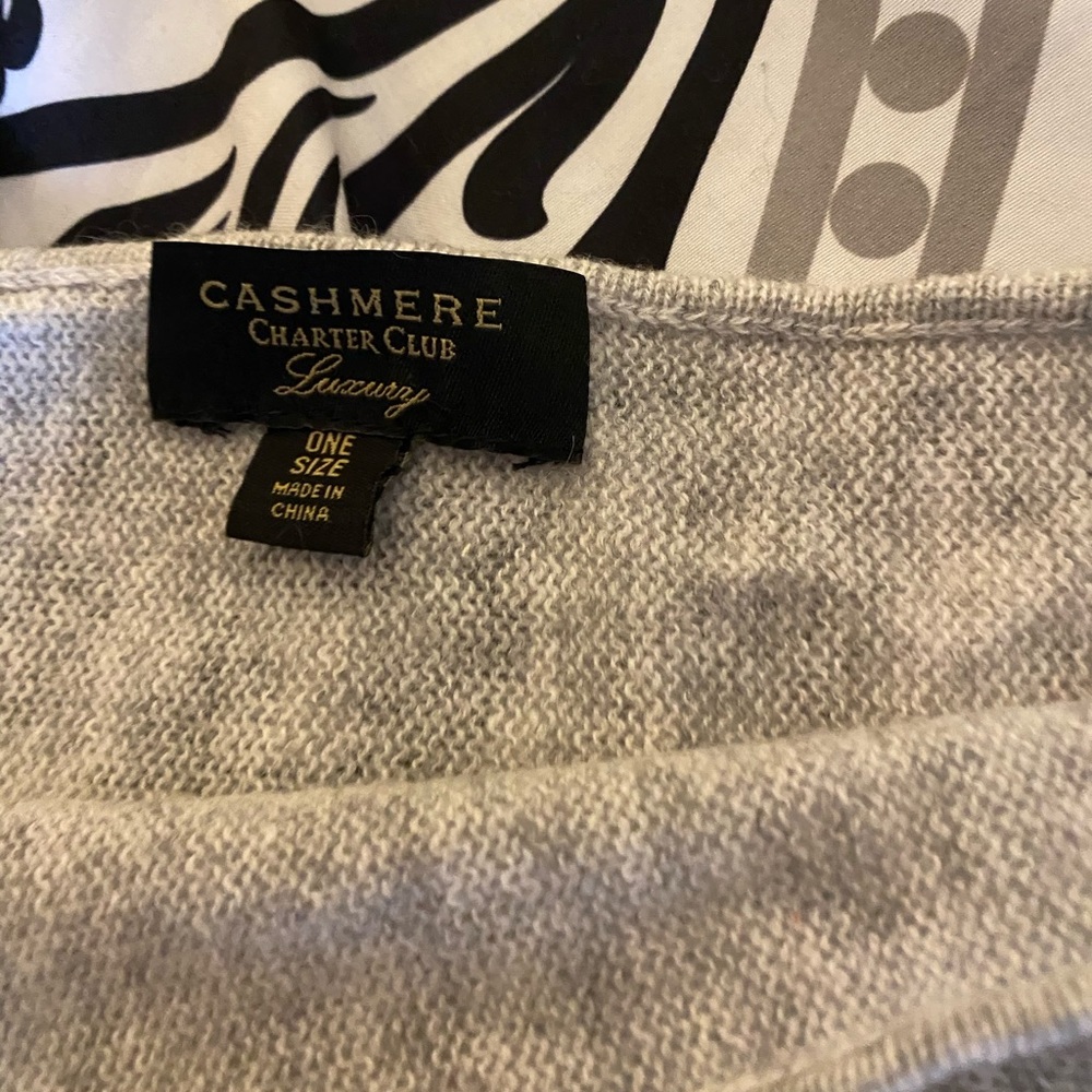 Asymmetrical Cashmere Poncho